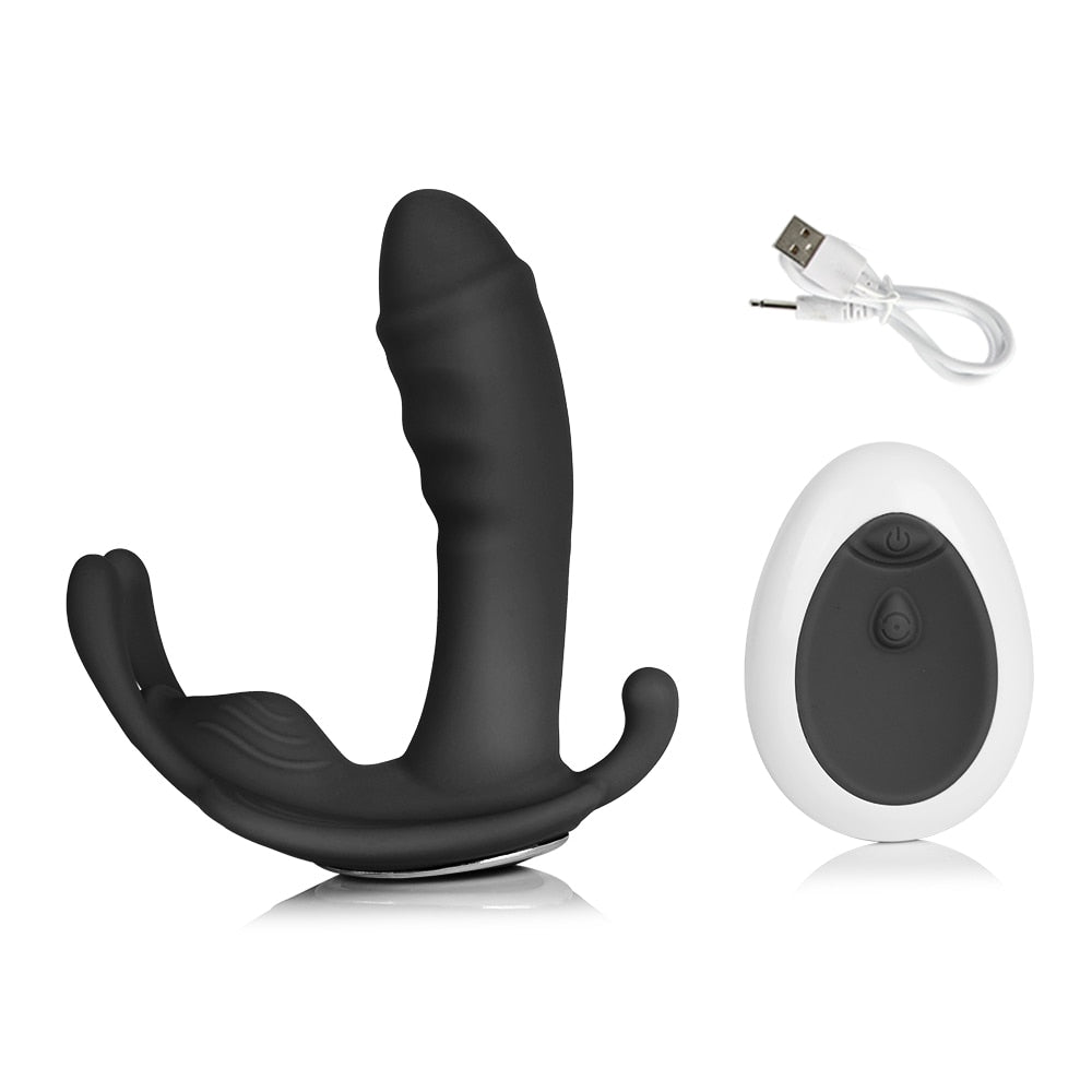 Wireless Remote Panty Dildo Vibrator Wearable Butterfly Anal Vibrator Vaginal Anus Stimulator For Female Masturbation Sex Toys