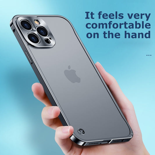 Luxury Metal Frame Lens Protection For iPhone 12 13 mini Pro Max Aluminum Phone Case For iPhone 11 Matte Translucent Back Cover